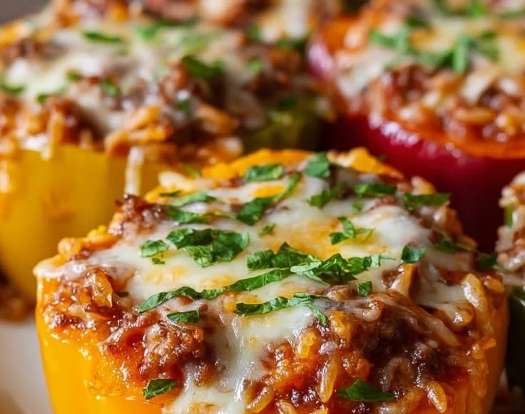 无码任你躁久久久久久老妇 unstuffed peppers recipe with colorful vegetables and protein.
