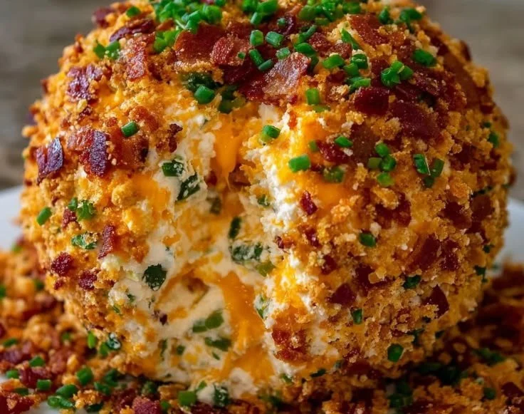 无码性午夜视频在线观看 Jalapeno Popper Cheese Ball appetizer ready for serving